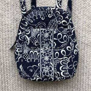 Vera Bradley Twirly Birds Backpack Navy